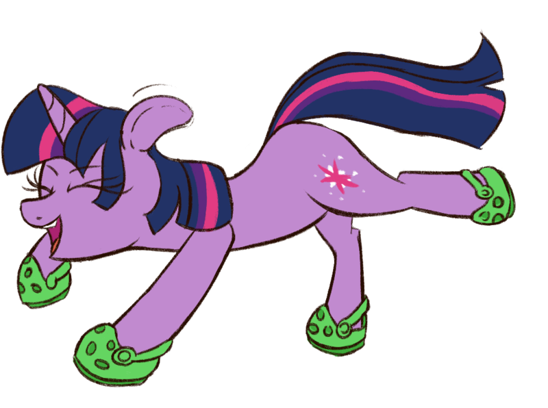 Size: 946x705 | Tagged: safe, artist:xppp1n, twilight sparkle, pony, unicorn, crocs, cute, dancing, do the sparkle, eyes closed, female, image, mare, open mouth, open smile, png, simple background, smiling, solo, transparent background, twiabetes, twilight crockle, unicorn twilight