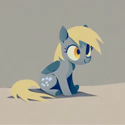 Size: 4096x4096 | Tagged: safe, ai content, derpibooru import, machine learning generated, prompter:doom9454, stable diffusion, derpy hooves, pony, cute, generator:purplesmart.ai, image, jpeg, minimalist, modern art, sitting