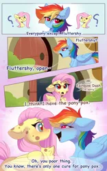 Size: 2560x4096 | Tagged: safe, artist:kebchach, derpibooru import, fluttershy, rainbow dash, pegasus, pony, art pack:welcum to birthday artpack, comic:hurricane sluttershy, hurricane fluttershy, blushing, chest fluff, comic, dialogue, female, floppy ears, flutterdash, g4, image, lesbian, looking at each other, looking at someone, missing cutie mark, no dialogue, open mouth, open smile, png, question mark, shipping, smiling, speech bubble, text
