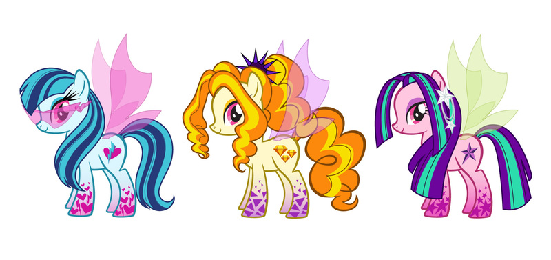 Size: 1950x919 | Tagged: safe, artist:naokomullally, derpibooru import, official, adagio dazzle, aria blaze, sonata dusk, ponified, pony, rainbow rocks, glasses, image, jpeg, simple background, the dazzlings, white background