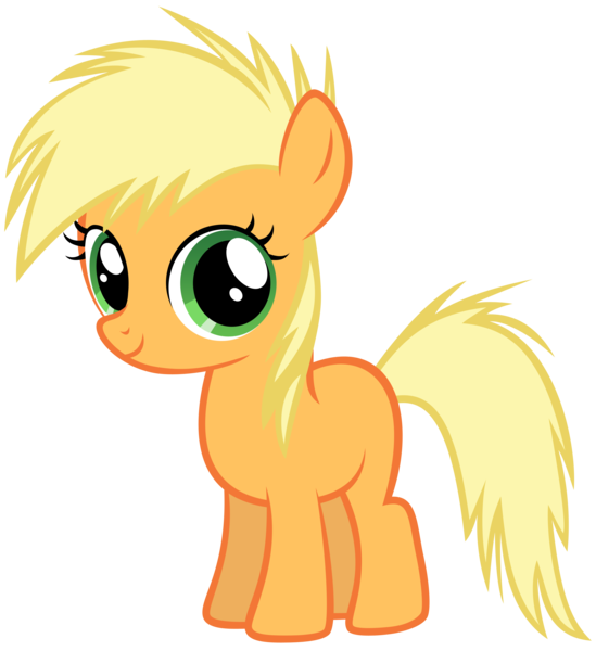 Size: 3000x3276 | Tagged: safe, artist:fluffytuli, derpibooru import, applejack, rainbow dash, oc, oc:orange blossom, unofficial characters only, earth pony, pony, appledash (fusion), blank flank, cute, female, filly, foal, fusion, g4, image, magical lesbian spawn, ocbetes, offspring, parent:applejack, parent:rainbow dash, parents:appledash, png, simple background, solo, transparent background, vector