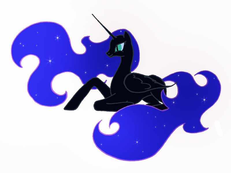 Size: 2048x1536 | Tagged: safe, artist:ladyroxanne7, derpibooru import, nightmare moon, oc, oc:nyx, alicorn, pony, fanfic:past sins, alicorn oc, horn, image, jpeg, lying down, nightmare nyx, prone, simple background, sitting, solo, white background, wings