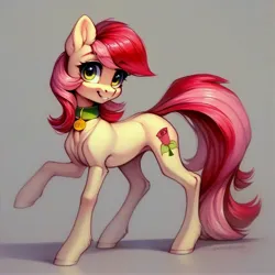 Size: 4096x4096 | Tagged: safe, ai content, derpibooru import, machine learning generated, prompter:doom9454, stable diffusion, roseluck, pony, collar, cute, generator:purplesmart.ai, image, jpeg, pet tag, pony pet, rosepet, standing