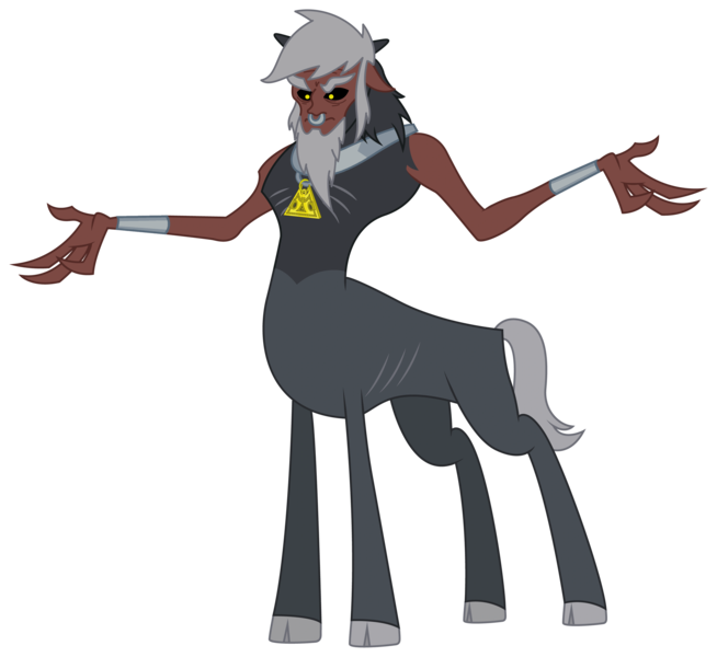 Size: 3865x3544 | Tagged: safe, artist:mlgtrap, derpibooru import, lord tirek, centaur, taur, antagonist, human face, image, jewelry, male, necklace, nose piercing, piercing, png, scorpan's necklace, simple background, solo, transparent background, vector, white hair