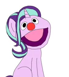 Size: 3023x3351 | Tagged: safe, artist:professorventurer, derpibooru import, starlight glimmer, cursed image, ernie, image, png, sesame street