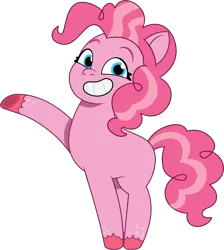 Size: 1034x1155 | Tagged: safe, artist:prixy05, derpibooru import, pinkie pie, earth pony, pony, g5, my little pony: tell your tale, female, g4, g4 to g5, generation leap, image, mare, png, simple background, solo, transparent background, vector