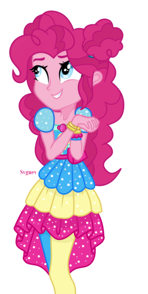 Size: 1280x2543 | Tagged: safe, artist:svguev, derpibooru import, pinkie pie, human, equestria girls, equestria girls series, sunset's backstage pass!, spoiler:eqg series (season 2), clothes, female, g4, image, png, simple background, smiling, solo, transparent background