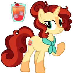 Size: 1531x1537 | Tagged: safe, artist:strawberry-spritz, derpibooru import, oc, pony, unicorn, female, image, mare, offscreen character, offspring, parent:cherry jubilee, parent:sunburst, png, simple background, solo, transparent background