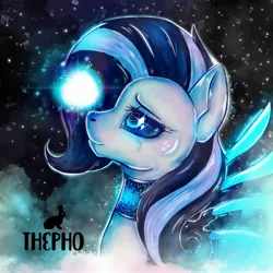 Size: 2048x2048 | Tagged: safe, artist:thepho, derpibooru import, oc, oc:achromia, pegasus, pony, robot, robot pony, black sclera, blue eyes, bust, image, jpeg, portrait, solo