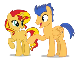 Size: 1280x1036 | Tagged: safe, artist:mlp-headstrong, derpibooru import, flash sentry, sunset shimmer, female, flashimmer, g4, image, male, png, shipping, straight