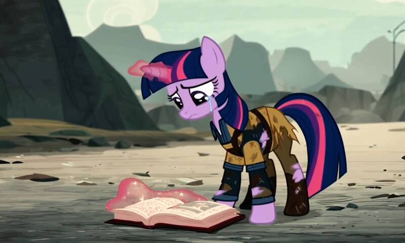 Size: 1280x768 | Tagged: safe, ai content, derpibooru import, machine learning generated, prompter:yuduz367, screencap, stable diffusion, twilight sparkle, pony, unicorn, g4, book, clothes, crying, depressed, fake, female, female focus, generator:pony diffusion v6 xl, image, jpeg, magic, sad, solo, solo female, solo focus, standing