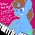 Size: 500x500 | Tagged: safe, artist:tiger-puppy, oc, oc:ember, unofficial characters only, pony, unicorn, cutie mark, dialogue, eyebrows, female, horn, image, lidded eyes, lip bite, mare, musical instrument, piano, png, ponysona, simple background, sitting, solo, unicorn oc