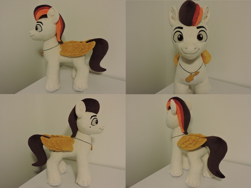 Size: 1597x1199 | Tagged: safe, artist:little-broy-peep, derpibooru import, rocky riff, pegasus, pony, g5, image, jewelry, jpeg, male, necklace, plushie, solo, stallion