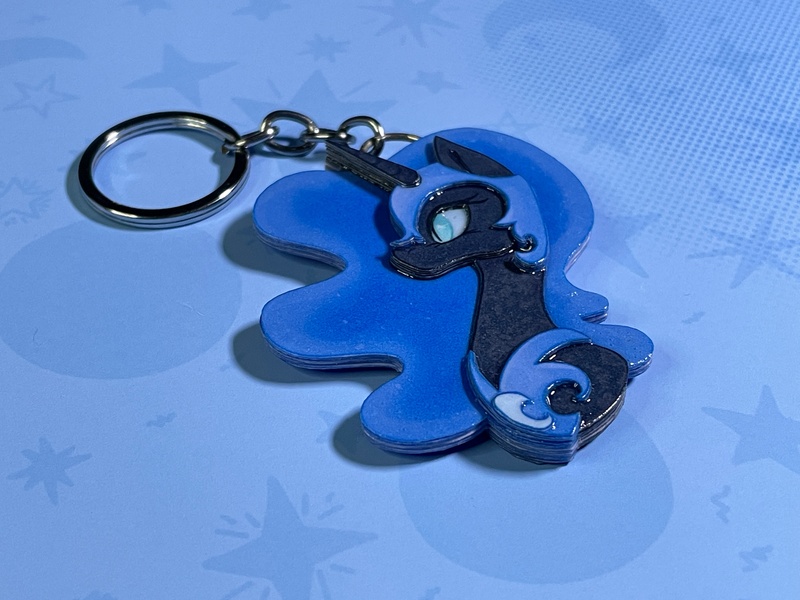 Size: 4032x3024 | Tagged: safe, derpibooru import, princess luna, alicorn, art, artwork, buy, craft, handmade, image, jpeg, keychain, my little pony, princessluna, sale, solo, trinket