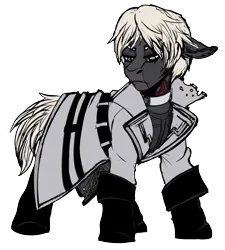 Size: 1944x2160 | Tagged: safe, artist:brainiac, derpibooru import, oc, oc:waters, ponified, earth pony, pony, final fantasy, final fantasy xiv, image, male, png, simple background, solo, stallion, thancred waters, transparent background