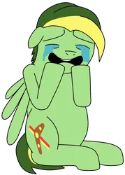 Size: 864x1205 | Tagged: safe, artist:didgereethebrony, derpibooru import, oc, oc:didgeree, pegasus, pony, 1000 hours in ms paint, crying, image, mental breakdown, png, solo, tears of pain, teary eyes, vent art