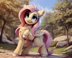 Size: 4000x3250 | Tagged: safe, ai content, derpibooru import, machine learning generated, prompter:raif, stable diffusion, fluttershy, pegasus, pony, generator:easyfluff v11.2, image, jpeg, solo