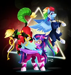 Size: 3214x3397 | Tagged: safe, artist:buvanybu, derpibooru import, applejack, rainbow dash, twilight sparkle, image, png, power ponies