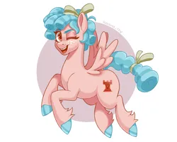 Size: 2500x2000 | Tagged: safe, artist:zendora, cozy glow, pegasus, pony, cutie mark, female, flying, freckles, image, mare, older, older cozy glow, open mouth, png, simple background, smiling at you, solo, unshorn fetlocks, winking at you