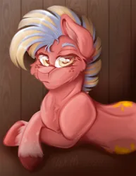 Size: 900x1165 | Tagged: safe, artist:mychelle, derpibooru import, oc, oc:hot shot, earth pony, pony, female, image, mare, png, solo