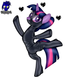 Size: 3840x4154 | Tagged: safe, artist:damlanil, derpibooru import, twilight sparkle, twilight sparkle (alicorn), alicorn, pony, alternate hairstyle, bdsm, belly, belly button, bipedal, bodysuit, bondage, bondage mask, boots, bound wings, catsuit, clothes, collar, corset, cute, female, floating heart, gag, gimp suit, heart, high heels, hood, horn, image, latex, latex boots, latex heart, latex suit, looking at you, mare, mask, muzzle gag, png, raised hoof, rubber, shiny, shoes, show accurate, simple background, solo, standing, standing on one leg, stretching, suit, transparent background, vector, wings