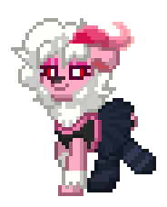 Size: 184x228 | Tagged: safe, derpibooru import, oc, oc:sugarcube, unofficial characters only, pony, sheep, pony town, animated, crossdressing, femboy, gif, horns, image, male, simple background, solo, transparent background, trotting