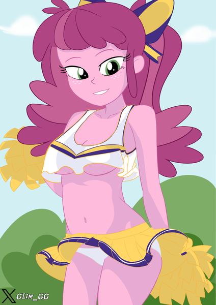 Size: 1080x1527 | Tagged: suggestive, artist:glim_gg, derpibooru import, cheerilee, human, equestria girls, cheerileeder, cheerleader, clothes, image, panties, png, skirt, underwear