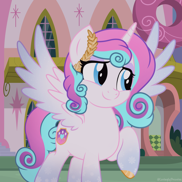 Size: 2000x2000 | Tagged: safe, artist:lovinglypromise, derpibooru import, oc, oc:lovely promise, unofficial characters only, pony, canterlot, canterlot gardens, date, date night, dinner, female, flirting, garden, image, looking at you, night, not flurry heart, offspring, parent:princess cadance, parent:shining armor, parents:shiningcadance, png, seductive look, seductive pose, smiling, smiling at you, snow, snowflake, solo
