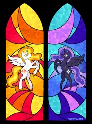 Size: 2228x2992 | Tagged: safe, artist:zendora, oc, unnamed oc, unofficial characters only, alicorn, pony, female, image, mare, my little friendship: generations are magic, png, pointy ponies, profile, stained glass, unreleased