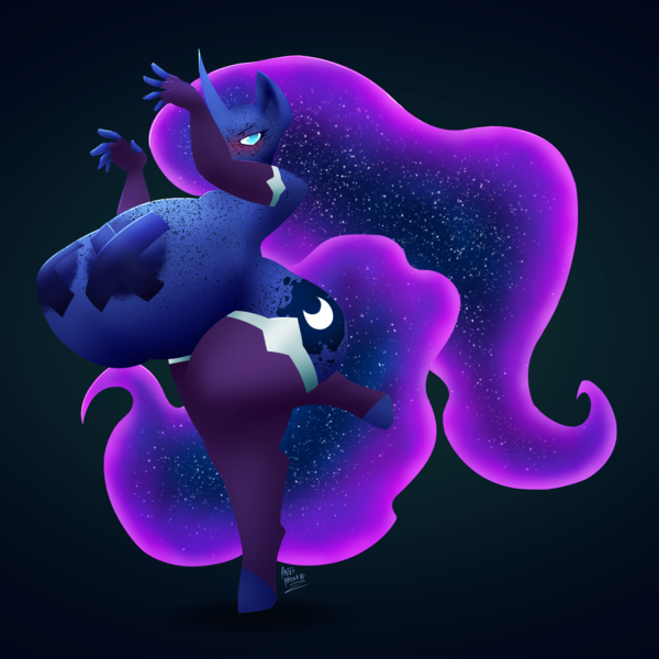 Size: 3000x3000 | Tagged: questionable, artist:artsy madraw, derpibooru import, princess luna, alicorn, anthro, unguligrade anthro, big breasts, blushing, boob freckles, breasts, busty princess luna, butt freckles, chest freckles, clothes, curvy, dancing, ethereal hair, ethereal mane, ethereal tail, female, fingerless gloves, freckles, g4, galaxy mane, gloves, high res, horn, huge breasts, hyper, hyper breasts, image, impossibly large breasts, lineart, long horn, nipple tape, nudity, partial nudity, pasties, png, simple background, socks, solo, tail, thigh highs, thighs, thunder thighs, wingless, wingless alicorn, wingless anthro