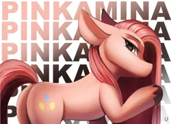 Size: 2400x1750 | Tagged: safe, artist:delta hronum, derpibooru import, pinkie pie, earth pony, pony, design, image, looking at you, pinkamena diane pie, png, poster, solo