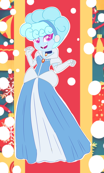 Size: 733x1222 | Tagged: safe, artist:qsky, derpibooru import, oc, oc:jemimasparkle, unofficial characters only, human, equestria girls, christmas, christmas background, clothes, dress, evening gloves, female, gloves, gown, holiday, humanized, image, long gloves, open mouth, open smile, png, smiling, solo, solo female