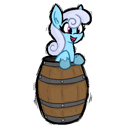 Size: 413x437 | Tagged: safe, artist:daze, derpibooru import, linky, shoeshine, earth pony, pony, barrel, female, g4, happy, image, mare, open mouth, open smile, png, simple background, smiling, solo, transparent background