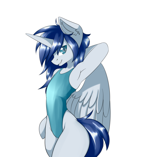 Size: 2000x2000 | Tagged: artist needed, source needed, safe, derpibooru import, oc, oc:prince nova, unofficial characters only, alicorn, anthro, alicorn oc, armpits, horn, image, looking at you, png, simple background, spread wings, transparent background, wasp waist, wings