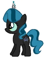 Size: 460x612 | Tagged: artist needed, safe, anonymous artist, derpibooru import, diamond tiara, queen chrysalis, earth pony, pony, female, filly, foal, image, jewelry, palette swap, png, recolor, smiling, solo, solo female, tiara