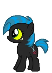 Size: 433x600 | Tagged: artist needed, safe, anonymous artist, derpibooru import, babs seed, queen chrysalis, earth pony, pony, female, filly, foal, freckles, image, palette swap, png, recolor, smiling, solo, solo female, ultimate chrysalis