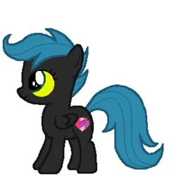 Size: 575x600 | Tagged: artist needed, safe, anonymous artist, derpibooru import, queen chrysalis, scootaloo, pegasus, pony, female, filly, foal, image, palette swap, png, recolor, smiling, solo, solo female, ultimate chrysalis