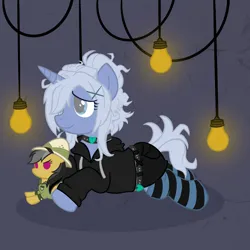 Size: 2048x2048 | Tagged: safe, anonymous artist, derpibooru import, oc, oc:misty mourn, unofficial characters only, pony, unicorn, blind, clothes, dork, female, hair over eyes, hair over one eye, horn, image, mare, neet, plushie, png, simple background, socks, solo, unicorn oc