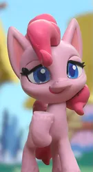 Size: 581x1079 | Tagged: safe, derpibooru import, edit, edited screencap, screencap, pinkie pie, earth pony, pony, my little pony: pony life, my little pony: stop motion short, cute, embarrassed, g4, image, png, smiling