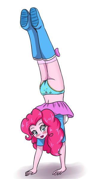 Size: 1889x3472 | Tagged: suggestive, artist:sumin6301, derpibooru import, edit, pinkie pie, human, equestria girls, accidental exposure, ass, backbend, blue panties, blue underwear, boots, breasts, busty pinkie pie, butt, clothes, embarrassed, embarrassed underwear exposure, female, frills, frilly panties, frilly underwear, g4, handstand, high heel boots, image, light blue panties, light blue underwear, looking at you, open mouth, panties, panty shot, pink bow, pink socks, png, shocked, shocked expression, shoes, silly panties, simple background, skirt, skirt flip, skirt lift, socks, solo, solo female, stupid sexy pinkie, underwear, upside down, white background