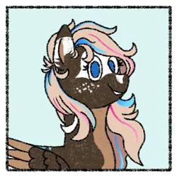 Size: 650x650 | Tagged: safe, artist:nukepony360, derpibooru import, oc, oc:vanilla cream, unofficial characters only, pegasus, pony, border, bust, female, image, looking at you, mare, png, portrait, simple background, solo