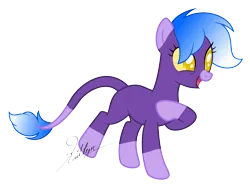 Size: 4000x2992 | Tagged: safe, artist:kaitykat117, derpibooru import, oc, oc:starfall, original species, base used, body markings, colored sclera, gradient mane, high res, hoof on chest, image, open mouth, png, raised hoof, simple background, smiling, transparent background, vector