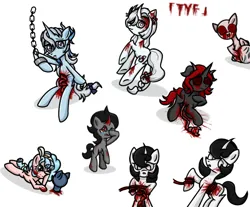 Size: 980x810 | Tagged: grimdark, artist:taoyvfei, derpibooru import, cozy glow, king sombra, oc, oc:taoyvfei, earth pony, pegasus, pony, unicorn, crying, horn, image, isaac, lilith（the binding of isaac）, neuvillette (genshin impact ), png, shenhe (genshin impact), the binding of isaac