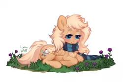 Size: 1280x861 | Tagged: safe, artist:lynxwolf, derpibooru import, oc, oc:mirta whoowlms, pegasus, pony, female, flower, image, island, png, sad