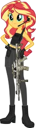 Size: 1395x4836 | Tagged: safe, artist:edy_january, artist:twilirity, derpibooru import, edit, vector edit, sunset shimmer, human, equestria girls, equestria girls series, armor, assault rifle, body armor, boots, call of duty, call of duty: modern warfare 2, clothes, combat knife, equipment, g4, gears, gloves, gun, handgun, image, knife, m4a1, military, pistol, png, rifle, shirt, shoes, simple background, soldier, solo, special forces, tactical vest, tanktop, task forces 141, transparent background, united states, usp, vector, vest, weapon
