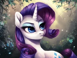 Size: 4096x3072 | Tagged: safe, ai content, derpibooru import, machine learning generated, stable diffusion, rarity, pony, unicorn, g4, generator:pony diffusion v6 xl, image, jpeg, outdoors, prompt in description, prompter:mfg637, solo