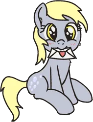 Size: 874x1153 | Tagged: safe, artist:craftycirclepony, derpibooru import, derpy hooves, pony, blushing, cute, female, heart, image, letter, looking at you, love letter, mare, mouth hold, png, simple background, sitting, smiling, solo, transparent background