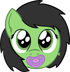Size: 1238x1282 | Tagged: safe, artist:craftycirclepony, derpibooru import, oc, oc:anonfilly, unofficial characters only, earth pony, pony, bust, cute, female, filly, foal, image, looking at you, pacifier, png, solo, twilight sparkle's cutie mark