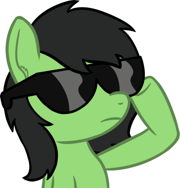 Size: 813x847 | Tagged: safe, artist:craftycirclepony, derpibooru import, oc, oc:anonfilly, unofficial characters only, pony, bust, cool, female, filly, foal, image, png, raised leg, solo, sunglasses