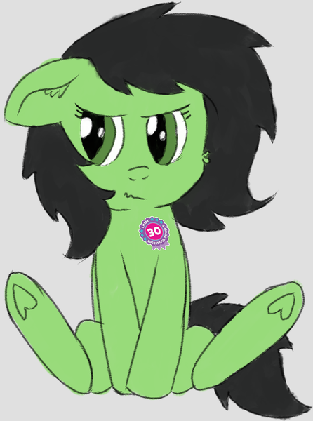 Size: 1094x1472 | Tagged: safe, artist:craftycirclepony, derpibooru import, oc, oc:anonfilly, unofficial characters only, earth pony, pony, :t, embarrassed, female, filly, floppy ears, foal, image, png, ribbon, sitting, solo, underhoof